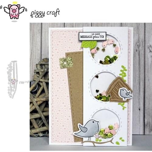 Piggy Craft metal cutting dies cut die mold Branch leaf strips Scrapbook paper craft knife mould blade punch stencils dies
