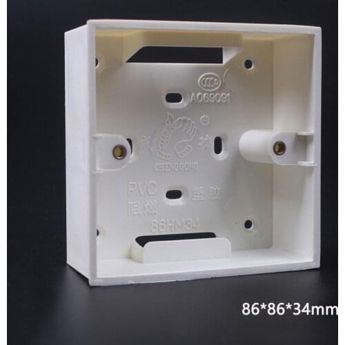 Home Improvement Type 86 Wall Mounted Universal Bottom Box White Switch Socket Junction Box 86*86*34mm
