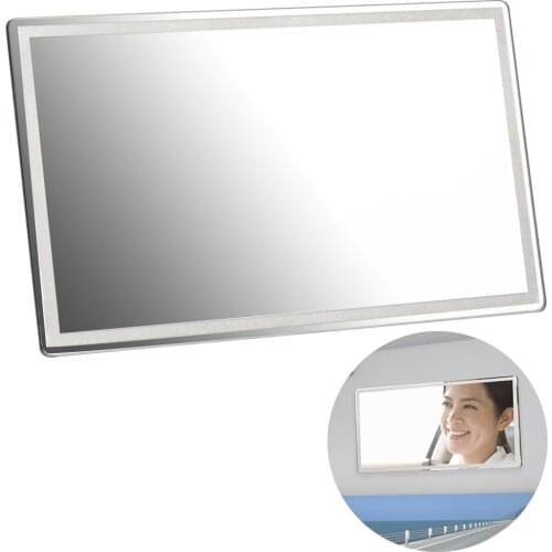 HD Mirrors Portable Car Makeup Mirror Universal Car Interior Stainless Steel Auto Sun-Shading Visor Car-styling