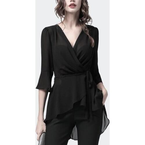 Vintage Women Elegant Lace Blouse Loose Bottoming Shirts Summer 2020 OL Plus Size Girls Fashion Female Tops Feminine Blusa PD154