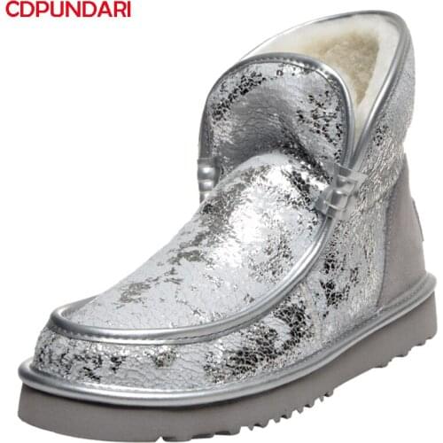 2021 Waterproof Flat Platform Wool Ankle Snow Boots For Women Winter Short Boots Shoes Botas Invierno Mujer Bottines Femme