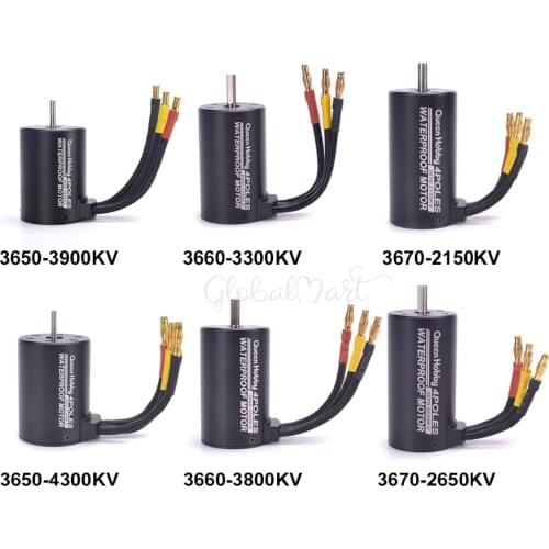 1PCS 3650 3900KV 4300KV / 3660 3300KV 3800KV / 3670 2150KV 2650KV Waterproof Brushless Motor for 1/8 1:8 1/10 1:10 RC Car Truck