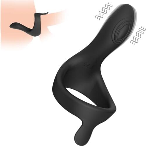 10 Frequency Vibration Delayed Ejaculation Penis Ring Adult Products Soft Silicone Cock Ring Penis Exerciser Sex Toys for Man