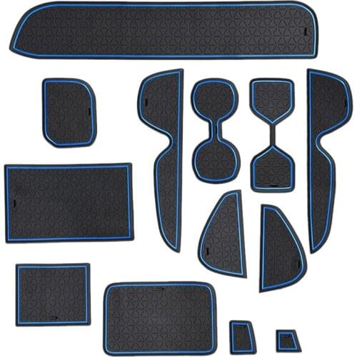 13pcs/Set Car Gate Slot Cup Holder Mat Fit for Toyota RAV4 2019 2020 2021 Left Hand Drive Only