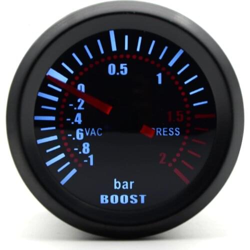 2'' 52mm Universal Smoke Lens Turbo Boost Gauge Bar Boost Gauge LED Gauge Meter Car gauge