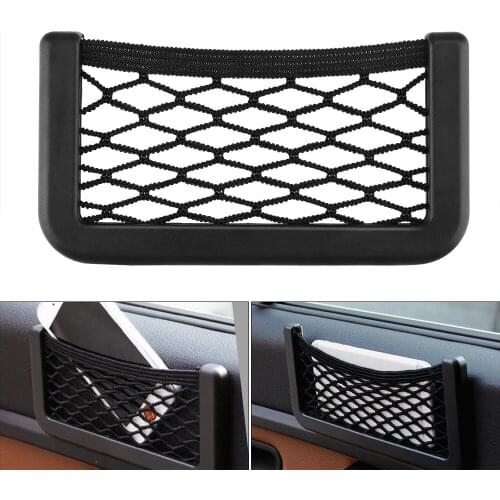 2019 Super Big 20cm x 8cm Auto Seat Back Storage Mesh Bag Car Organizer Net Magic Sticking Holder Pocket Car Trunk Organizer