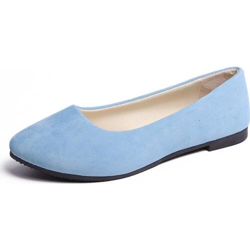 2020 spring and summer wear womens flat shoes large comfortable shoes female candy color shoes Loafers EU shoes shoes women