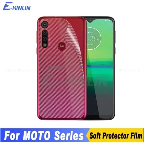 Carbon Fiber Back Cover Screen Protector For Motorola Moto G9 G8 Play Plus Power Lite Sticker Protective Film Not Tempered Glass