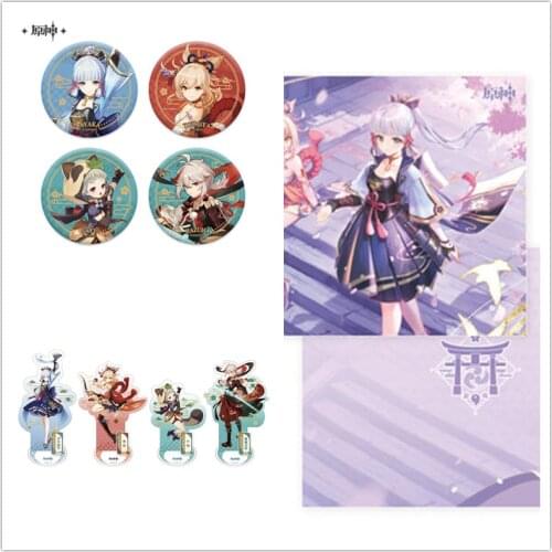 Anime Game Genshin Impact Cosplay Project Yoimiya Kaedehara Kazuha Sayu Standing Badge Folder Series Decoration Gift