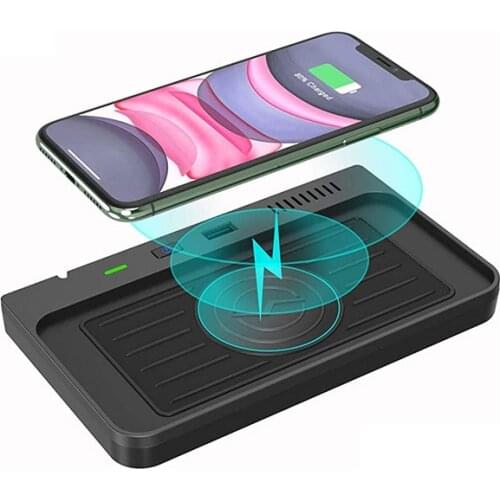 Car Wireless Charger Qi Wireless Charging Pad in Car for iPhone 12 Huawei Samsung Xiaomi For Ford Explorer 2020 2021