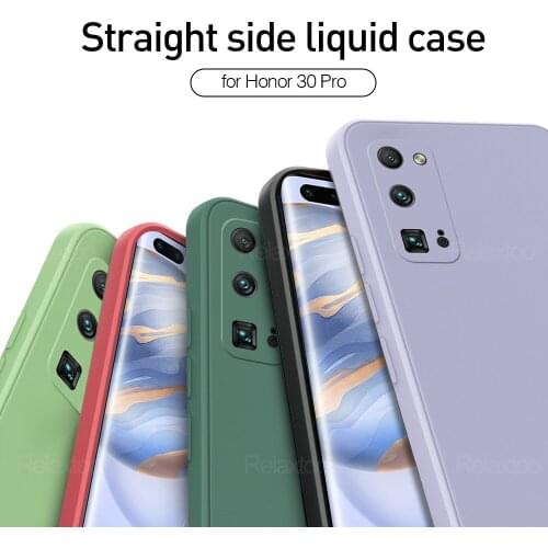 New Liquid Silicone Matte Safe Case Cover For Huawei Honor 50 40 30 8A 9A V30 30S Pro Se Play Lite 50Pro 50Se A Shockproof Back