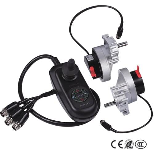 Electric Wheelchair Motors Joystick Controller Left & Right One Pair 24v 200w Low Speed High Torque Brush DC Gear Motor