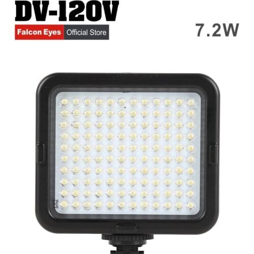 Falconeyes on Camera Mini LED Video Lamp Photography Fill Light 7.2W For Selfie/Photo/Product Fotografia Using 5pcs AA Battery