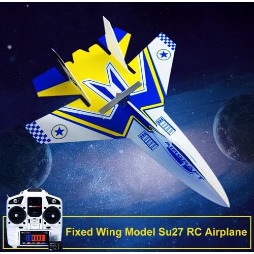 Fixed Wing Model Su27 RC Airplane With Microzone MC6C Transmitter with Receiver and Structure Parts For DIY RC Aircraft