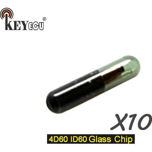 KEYECU 10x 4D60 ID60 Glass Big Glass Transponder Remote key Chip Car key Chip for Ford Focus Connect Fiesta Aftermarket