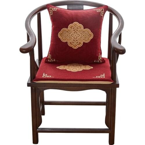 Chinese Embroidery Pillow Furniture Decorative Cushion Home Decoration Solid Wood Chair Cushion Square Tatami Floor Seat Cushion