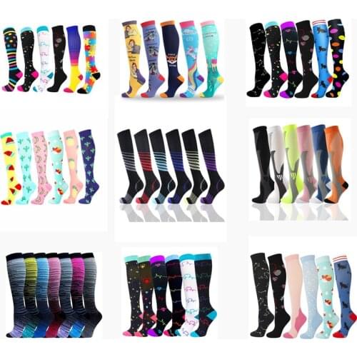 Compression Stockings Men Women Sport Socks Soccer Outdoor Running Pressure Nursing Stockings For Varicose Veins Edema Diabete
