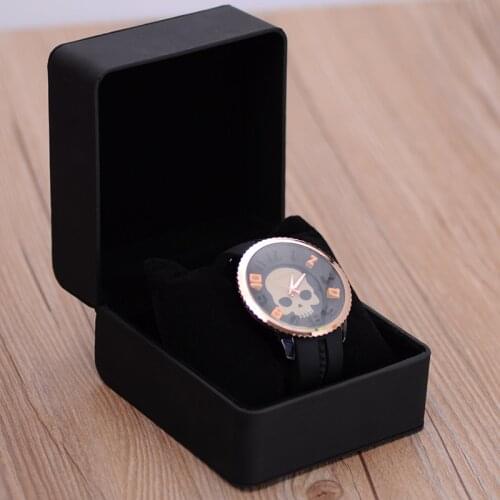 Black Watches Leather Box Jewelry Wrist Watch Durable Hard Case Square Gift Box For Bracelet Bangle Boxes Gift Box Storage Box