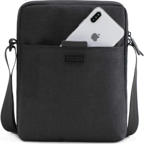 Mens Bags Light Canvas Shoulder Bag for 7.9' Ipad Casual Crossbody Bags Waterproof Business Shoulder Bag for Men