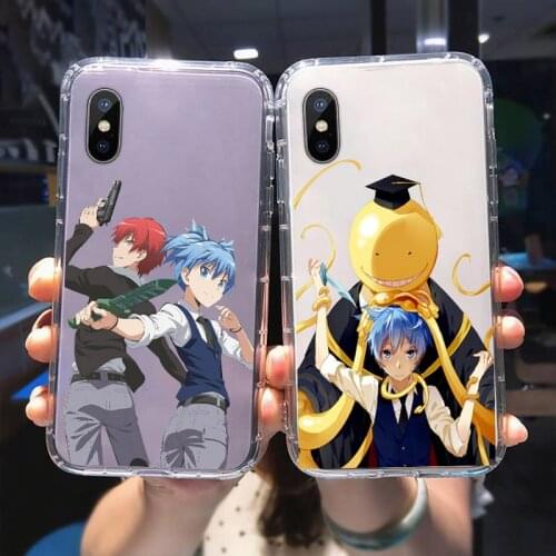 Soft TPU Phone Case shell for iPhone 12 pro 11 X XS XR MAX SE 2020 7 8 Plus Clear Anime Japanese Assassination Classroom Cover