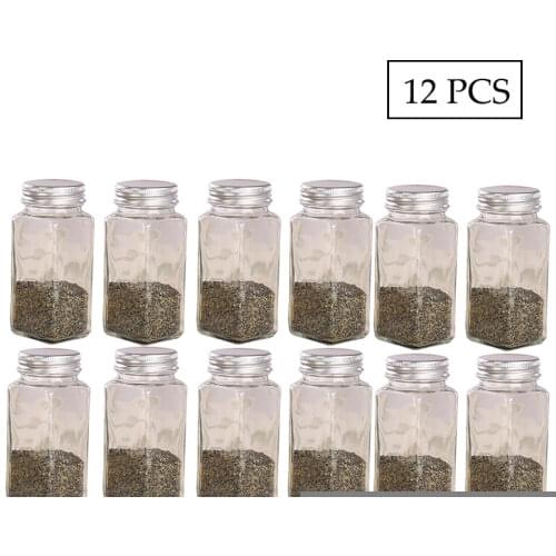 Seasoning Box Lid Condiment Pot Seasoning Bottle Glass Kitchen Supplies And Materials Saltcellar Canister Set 14 Glass Spice Jar