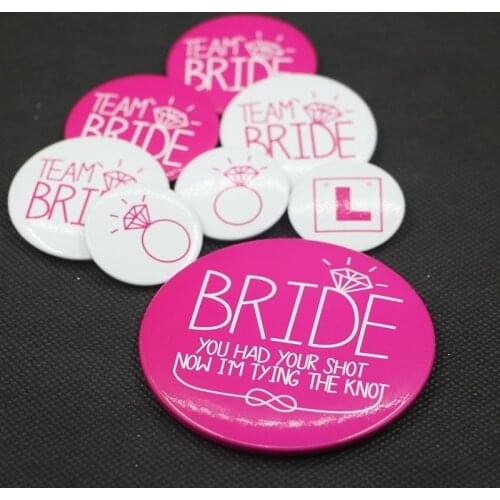 Hen Party Badge Set Team Bride Bridal Shower Decoratio Bride To Be Bachelorette Party Bridesmaid Girs Ladies Night Tour Wedding