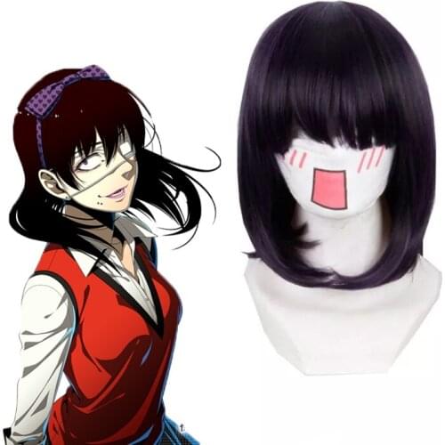 Anime Comic Kakegurui Cosplay Wig Ikishima Midari Cosplay Wig Short Purple Synthetic wig Cosplay Accessories Girls Cosplay Hair