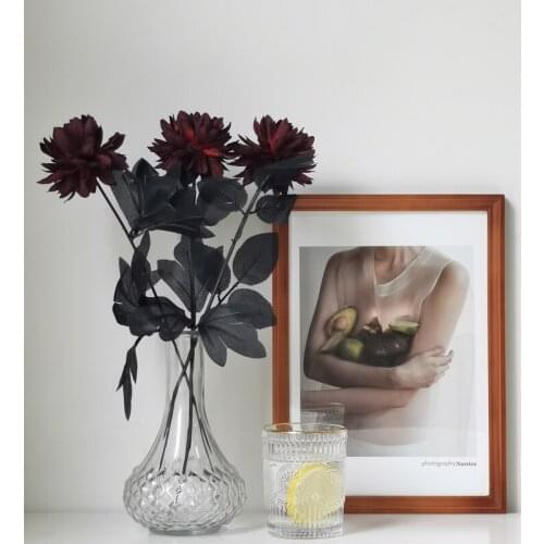 Shooting props black fake flowers withered decoration shooting background props simulation flower photography background