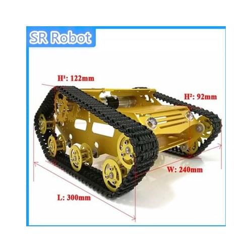Robot Tank Car Metal Frame With DC Motor Caterpillar Crawler Chassis For DIY Robotic Model Robotics Experiment RC Toy Remote Kit