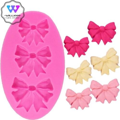 3D Bow Tie Silicone Mold Chocolate Fondant Cake Decoration Mold DIY Bowknot Cake Sugar Craft Silicone Cake Mold Decoration tools