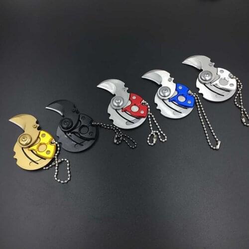 Swayboo Coin folding knife 9Cr18MoV blade G10 or carbon fiber + steel handle Survival camping pocket knife EDC Key Chain tool