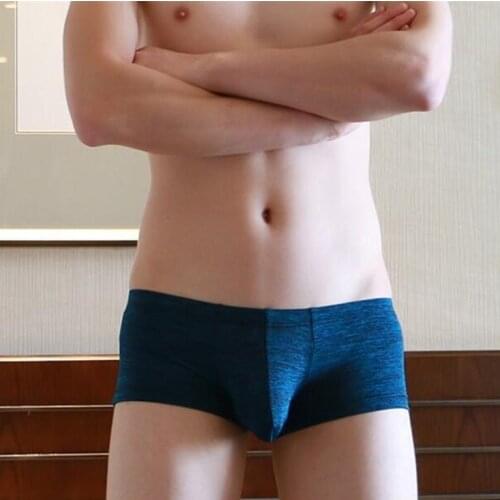 Sexy Clothing Slip Homme Calzoncillos U Convex Penis Pouch Boxers Shorts Cueca Cotton Breathable Comfortable Panties Underwear