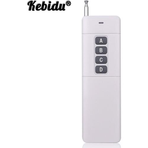 Kebidu Universal Annunciator Remote Control 1000M 433MHz DC 12V Four Keys Wireless Remote Control For Lighting Car Motorcycle