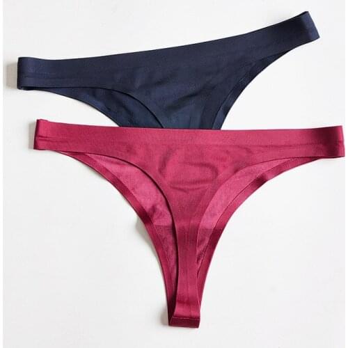 Foreign trade womens panties sex interest transparent ice silk low waist a piece of unmarked womens triangular pants head T