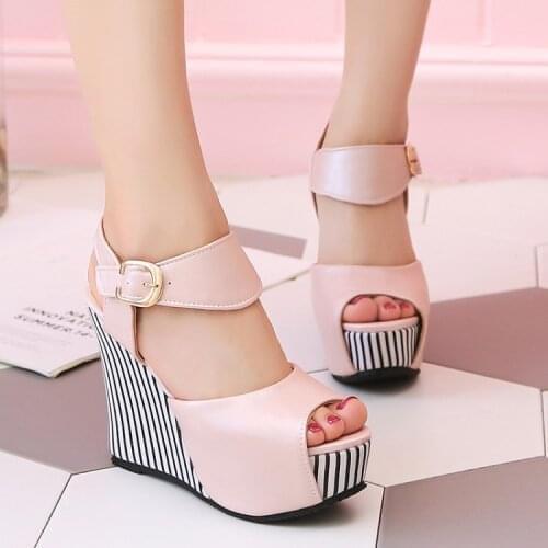 Big Size 11 12 13 14 wedges shoes for women sandals women shoes woman ladies summer Fish mouth slope heel sandals