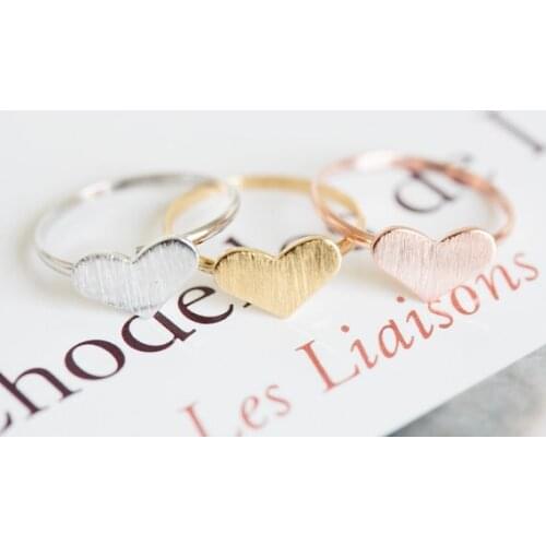 Oly2u Trendy Forever Lover Heart Rings Women Fashion Jewelry Simple Love Ring Wedding Promise Rings for Ladies Gifts bague