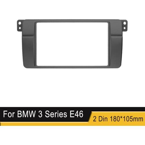 2Din Car Control Stereo Radio Frame Panel CD MP5 Dashboard Fascia For BMW 3-Series E46 1998-2005 Adapter Tirm Kit