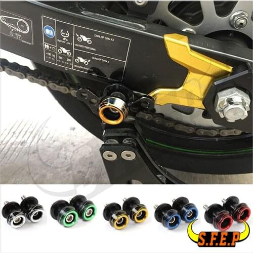 8mm Universal CNC Aluminum Swingarm Spool Adapters Mounts For Honda Kawasaki Harley BMW S1000RR S1000R HP4