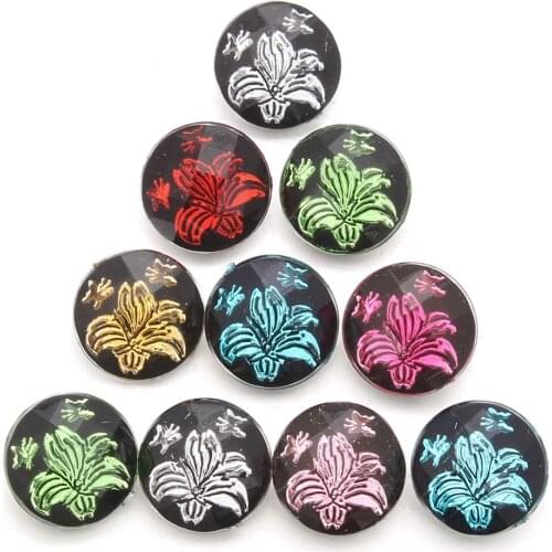 10pcs/lot 18MM Acrylic Uneven Resin snap buttons fit DIY snap bracelets jewelry