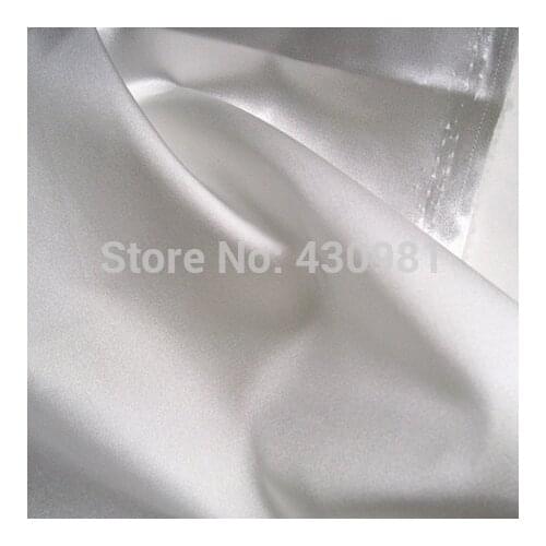 Lycra satin fabric natural white wedding dress material satin textiles tissu meter