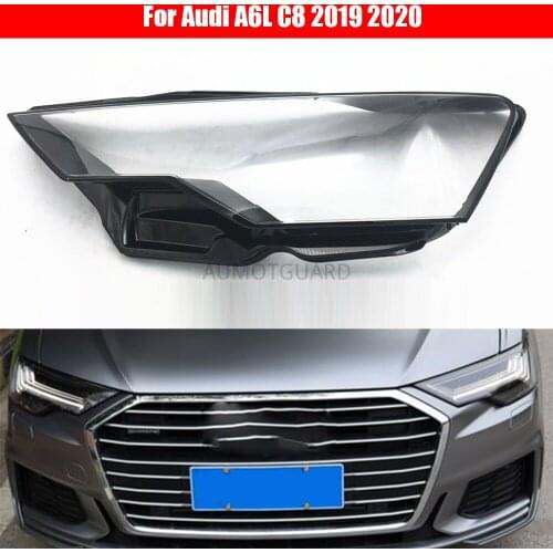 Car Headlight Lens For Audi A6L C8 2019 2020 Headlamp Cover Car Replacement Front Auto Shell Cover