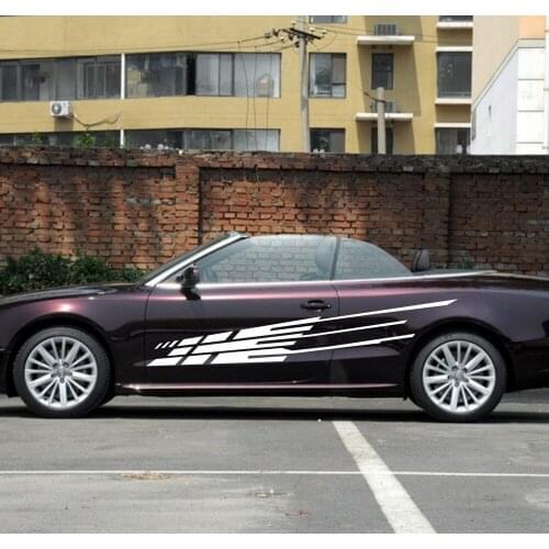 Car Decals Racing Sport EE Cross Stripes 86'' Door for A5 A1 A3 Vinyl Graphics Motor stickers ZC387