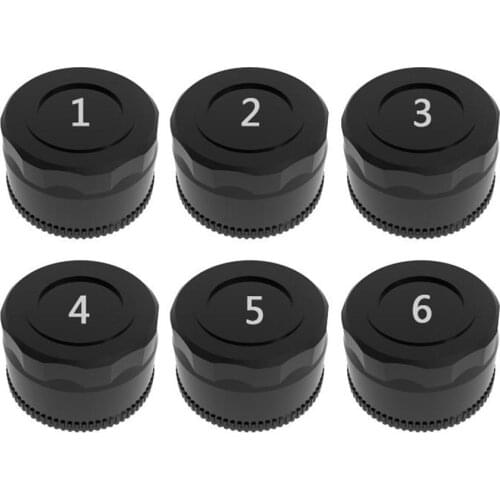 6-wheel Truck Bus Solar Wireless Tire Pressure Monitoring System TPMS 6 External Sensors Replaceable Battery LCD Display