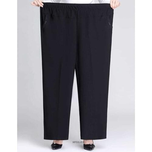 Size 8XL 140kg Womens Straight Pants Autumn&winter High Waist Plus Size Trousers Office Lady Long Trousers Female Trousers