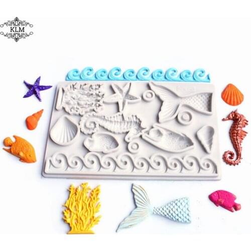 D22 KLM marine resin infusion silicone mold epoxy resin mold cake decoration tools kitchen baking supplies