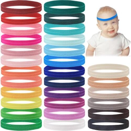 XIMA 100pcs/lot Elastic DIY Headbands Soft Stretch Headband Shimmery Stretchy Kids Hair Accessories