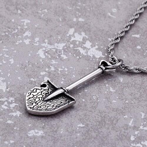 Europe and the United States jewelry home gadgets shovel Titanium steel pendants personality creative couples good friends gifts