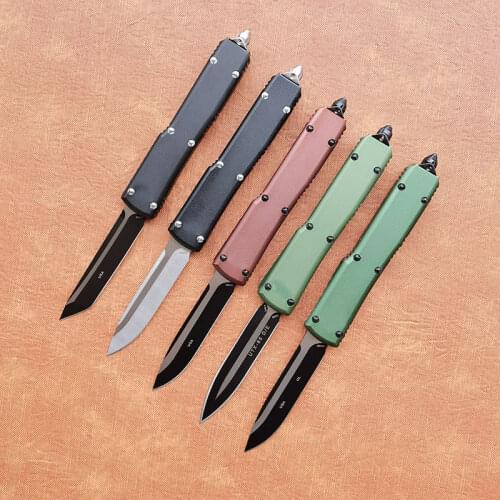 HOT DEALS OTF UT Pocket knife D2 blade 6061-T6 Aluminum handle outdoor camping Tactical EDC tool dinner kitchen knives