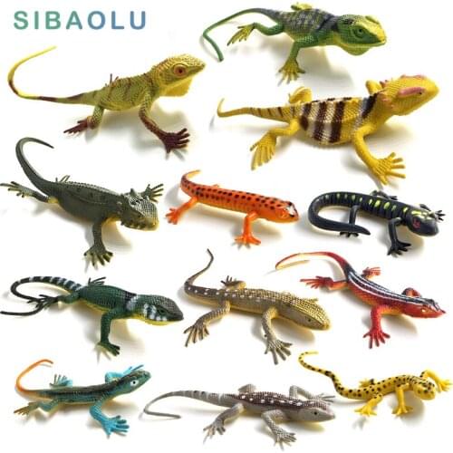 Simulation mini forest Lizard Reptile figure figurine home decor miniature fairy garden decoration accessories PVC modern statue