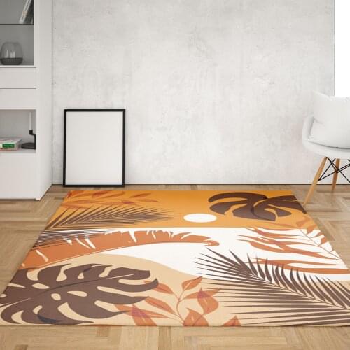 Coconut Tree Area Rugs Large Kitchen Anti-Slip Home Bedroom Livingroom Decoration Bathroom Printed Door Hallway Carpets